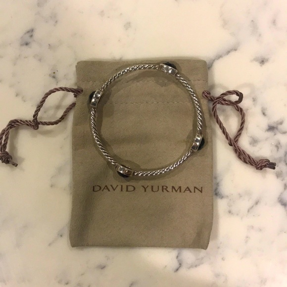David Yurman Jewelry - David Yurman Four Station Black Onyx Cable Bangle